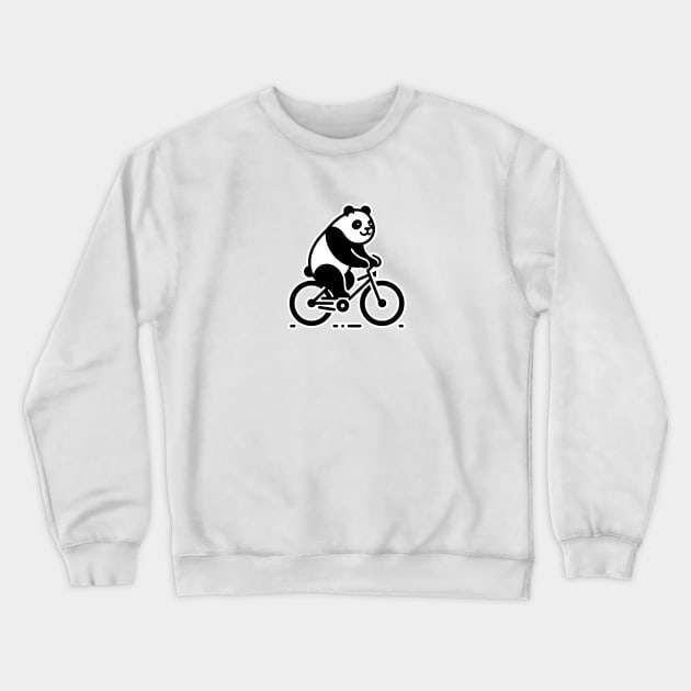 Bike Like A Panda Crewneck Sweatshirt by deanisadea21